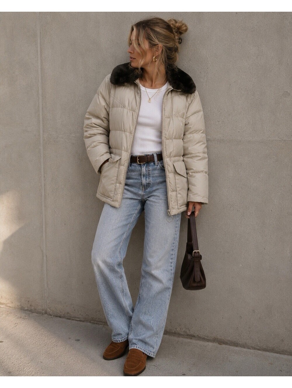 Vintage Gerry USA Down Puffer Jacket | Faux Fur Collar